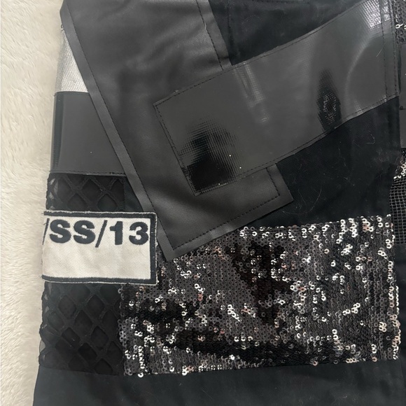 KTZ Multi-Fabric Patchwork Mini Skirt RARE Medium NWT Designer KOTON TO ZAI - Picture 7 of 13